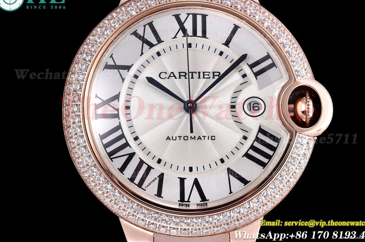 RG MY8215 De RG GDF Dial White Bleu Dia Ballon Cartier 42mm 0128